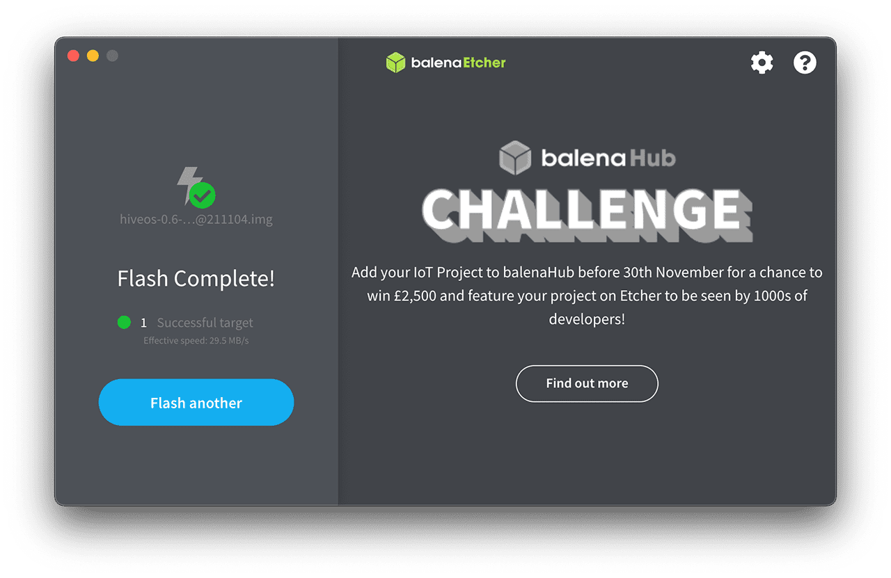 攻城濕不說的秘密 - Etcher 寫入HiveOS映像檔到USB