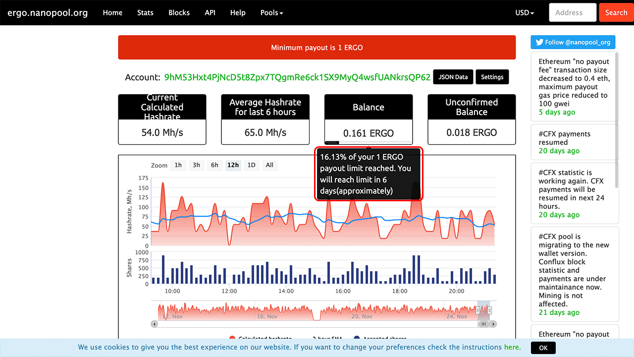 攻城濕不說的秘密 - nanopool查詢挖礦進度