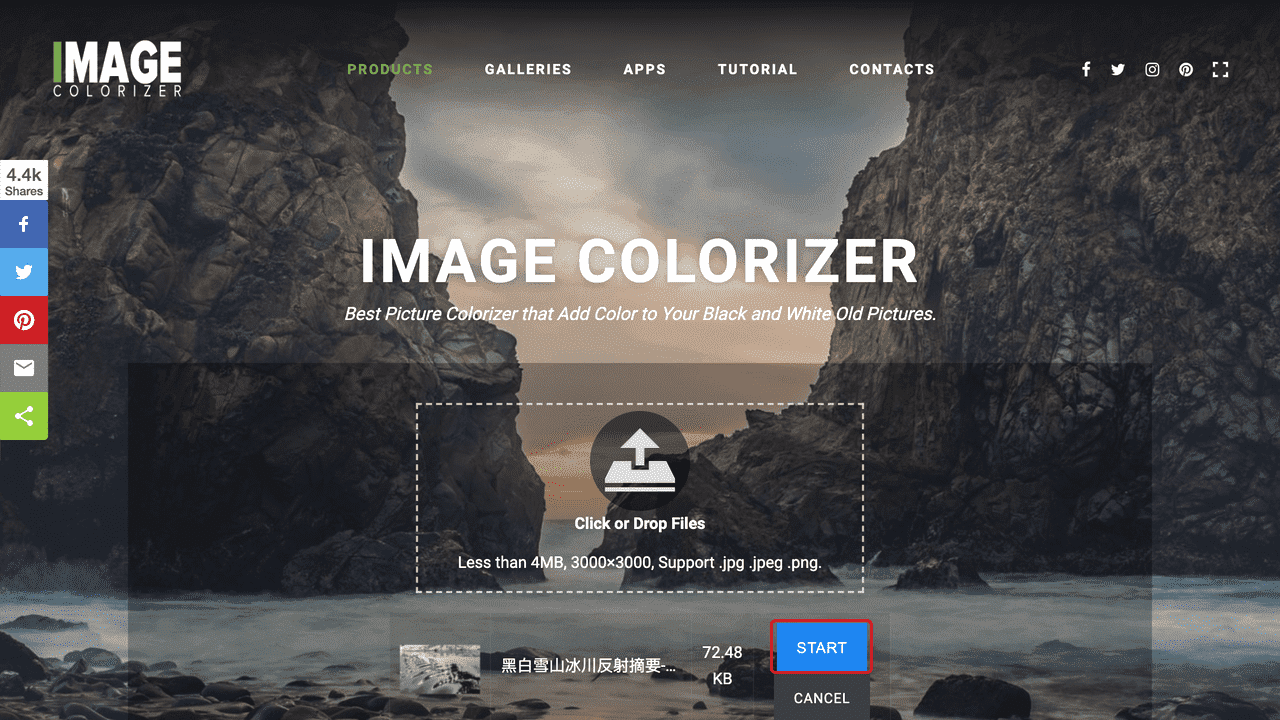 攻城濕不說的秘密 - Imagecolorizer 教學步驟2