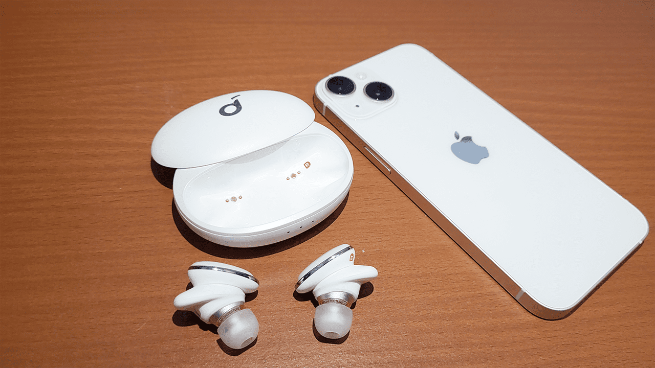 攻城濕不說的秘密 - Soundcore Liberty 3 Pro 與 iphone 14(白)