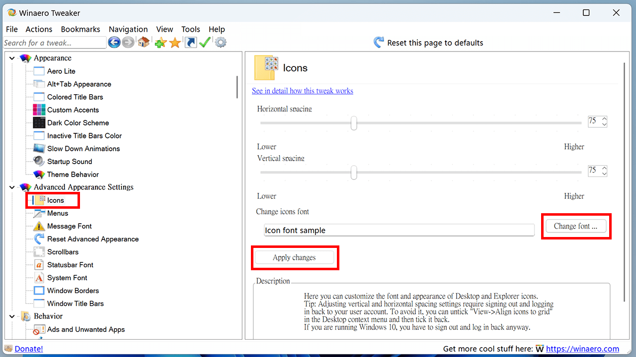 攻城濕不說的秘密 - Winaero Tweaker 字體設定教學