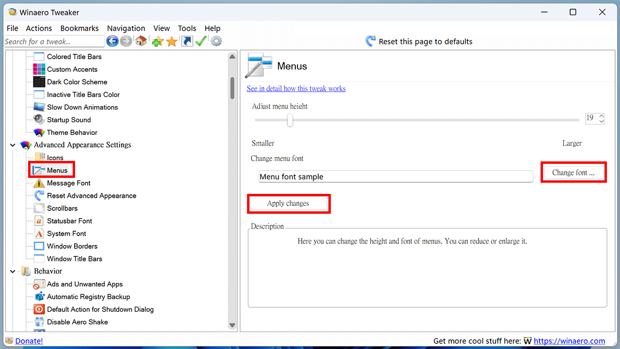 攻城濕不說的秘密 - Winaero Tweaker 字體設定教學