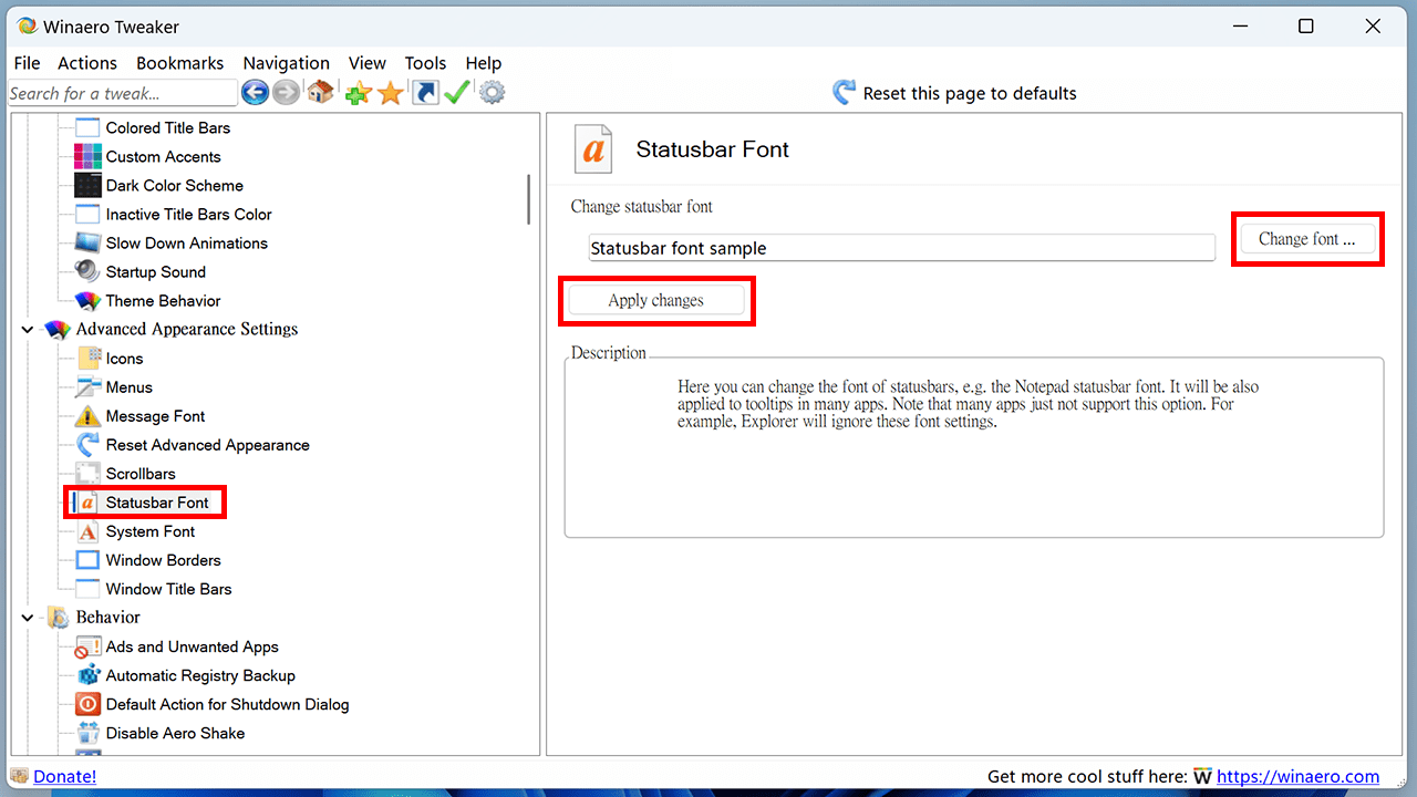 攻城濕不說的秘密 - Winaero Tweaker 字體設定教學
