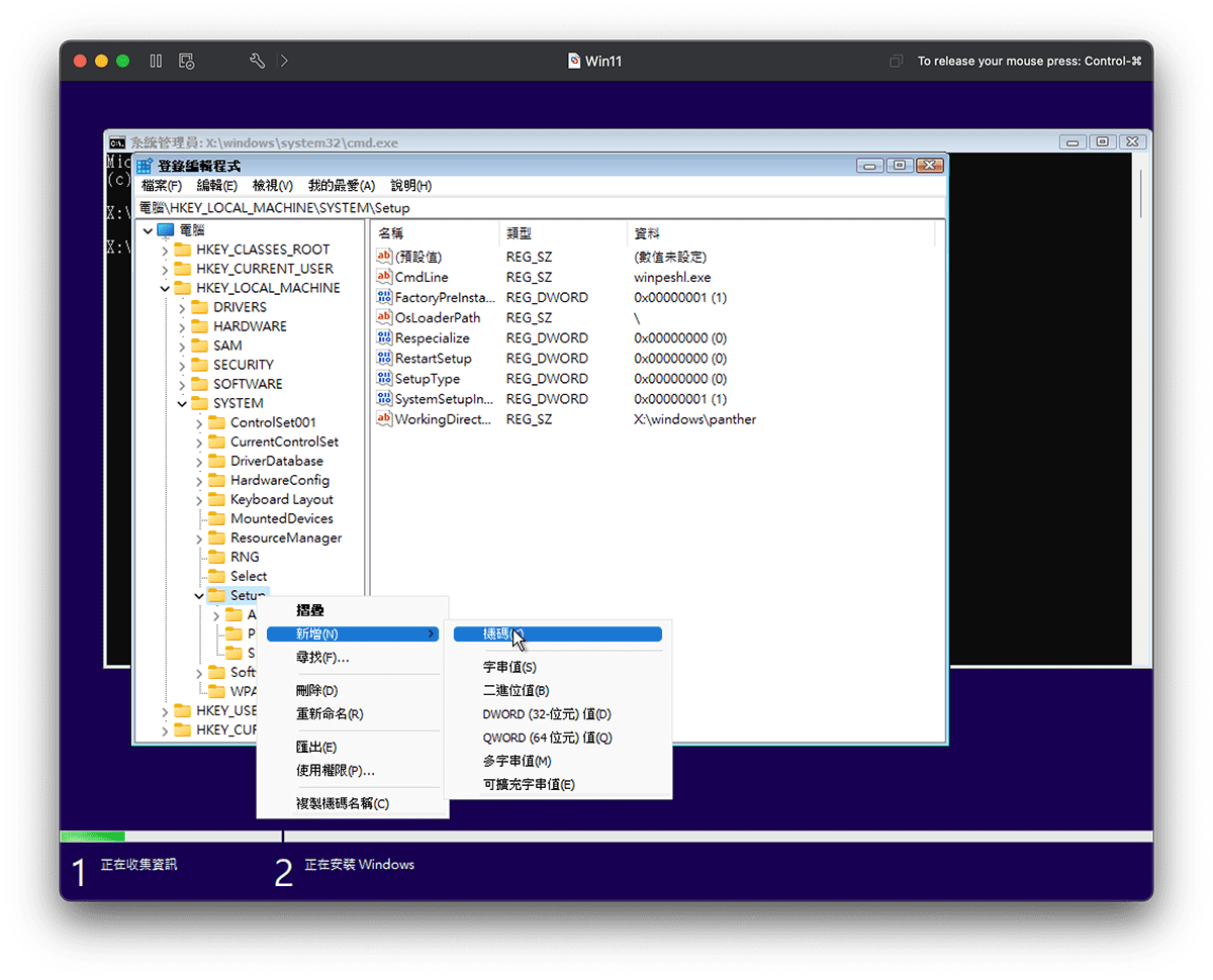 攻城濕不說的秘密 - Windows 11 安裝過程匯入登錄檔